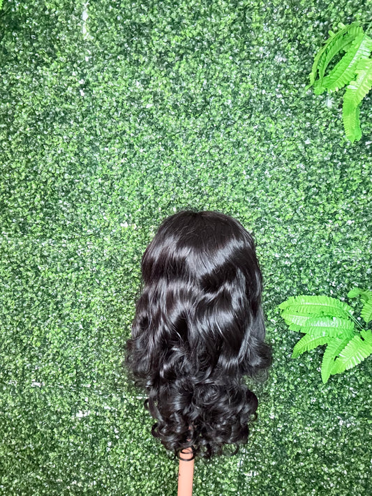 100% 24 inches Indian wavy with full frontal